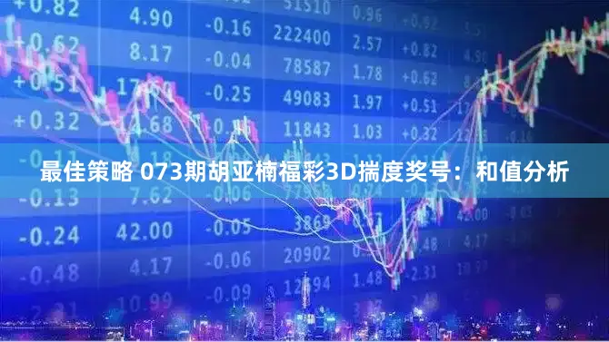 最佳策略 073期胡亚楠福彩3D揣度奖号：和值分析