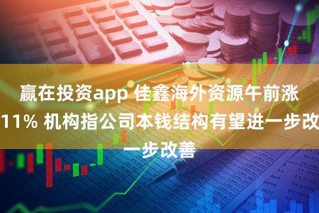 赢在投资app 佳鑫海外资源午前涨超11% 机构指公司本钱结构有望进一步改善